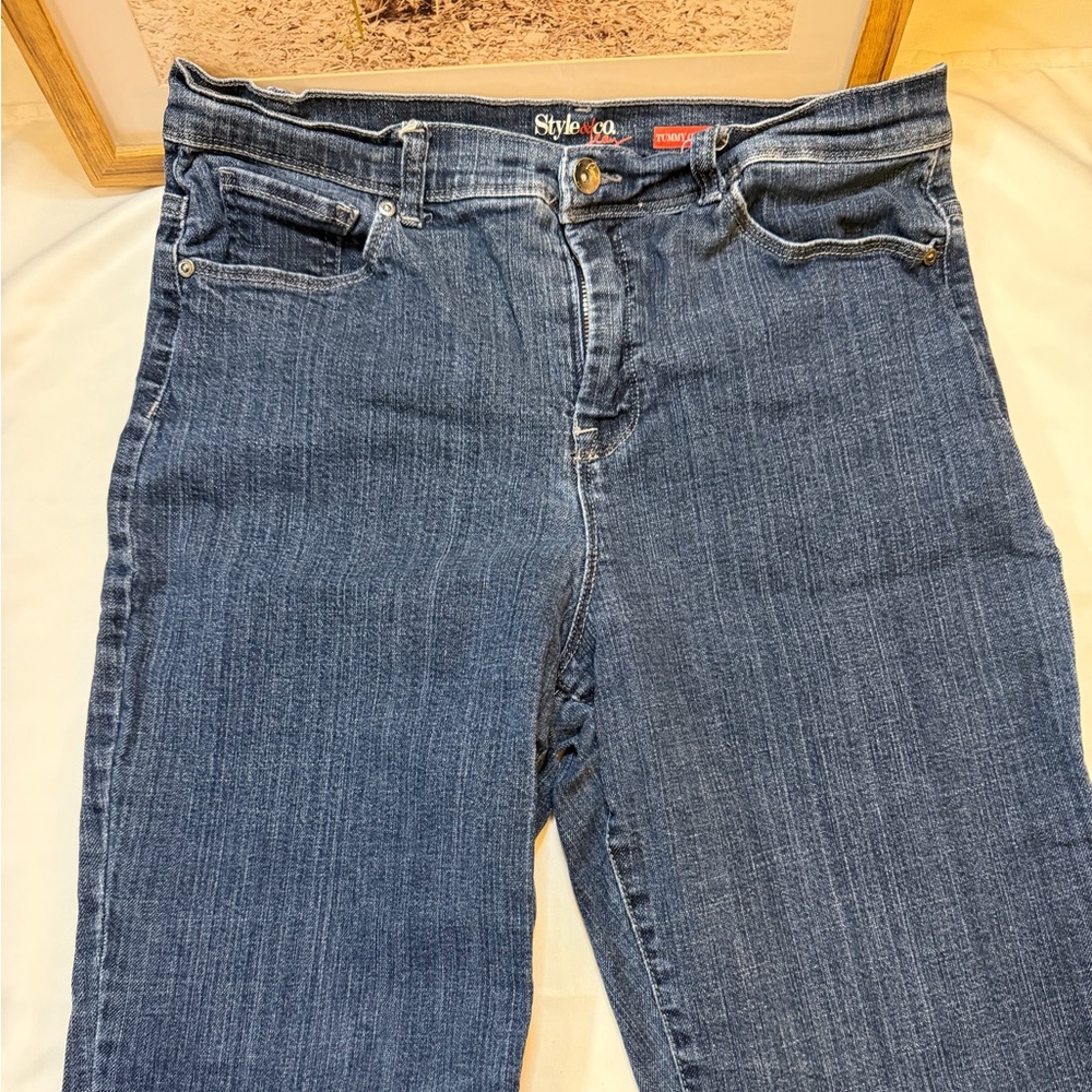 Style & Co size 12 short tummy control bootcut jeans - Picture 2 of 6